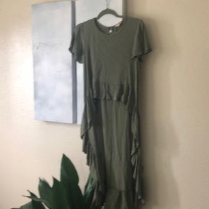 COPY - 3BN high low flowy ruffled shirt/dressing sage 💫